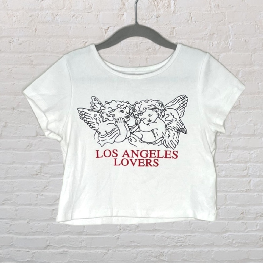 Unknown Brand 'Los Angeles Loves' Ribbed Crop Top